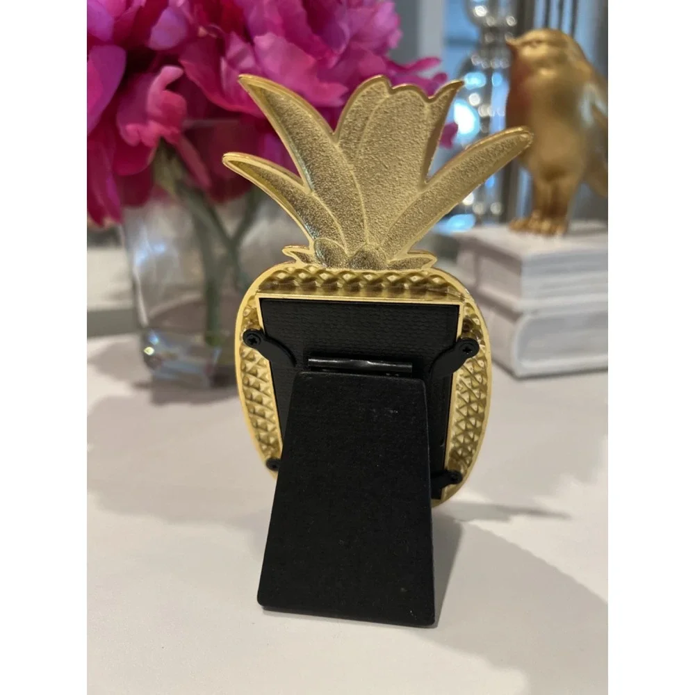 LILLY PULITZER PINEAPPLE GOLD METAL PHOTO PICTURE MINI FRAME *LIMITED EDITION*